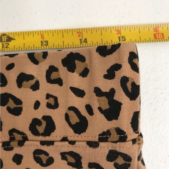 Old Navy Leopard Print Stevie Pants Brown Black Skinny Pull On Women Medium - Picture 5 of 11